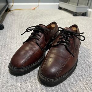 Allen Edmonds Mapleton Mens Bike Toe Derby Dark Brown Calf Mens Size 7.5 D